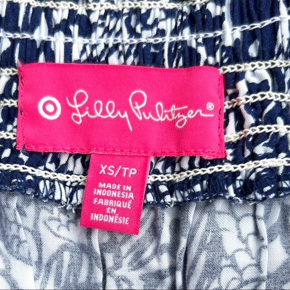 Lilly Pulitzer blue and white fish pattern strapless jumpsuit size XS. - Picture 6 of 8